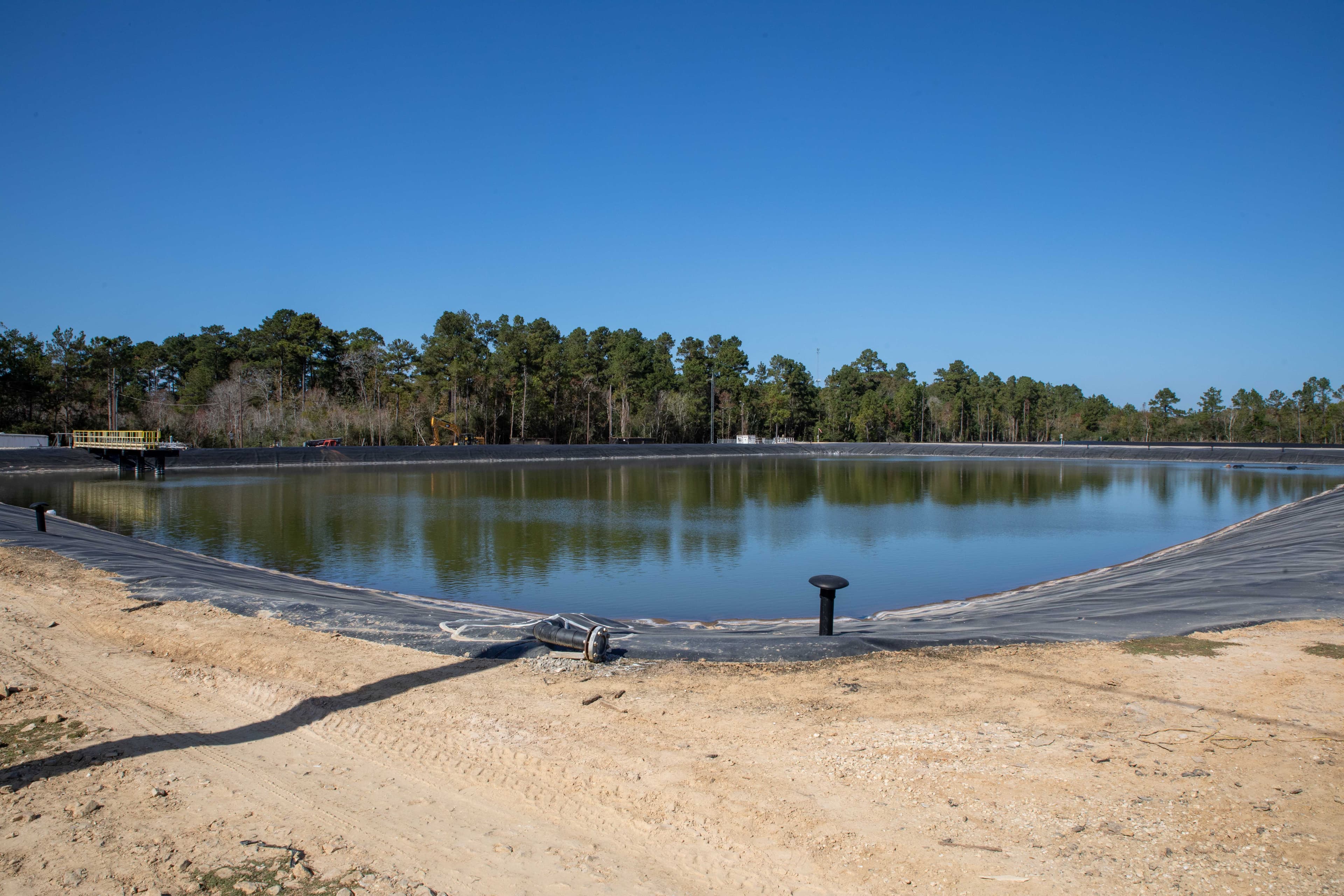 The Motiva Brine Pond in southeast Texas, supporting butane storage in salt caverns, underwent primary liner replacement and inspection to address leakage issues.