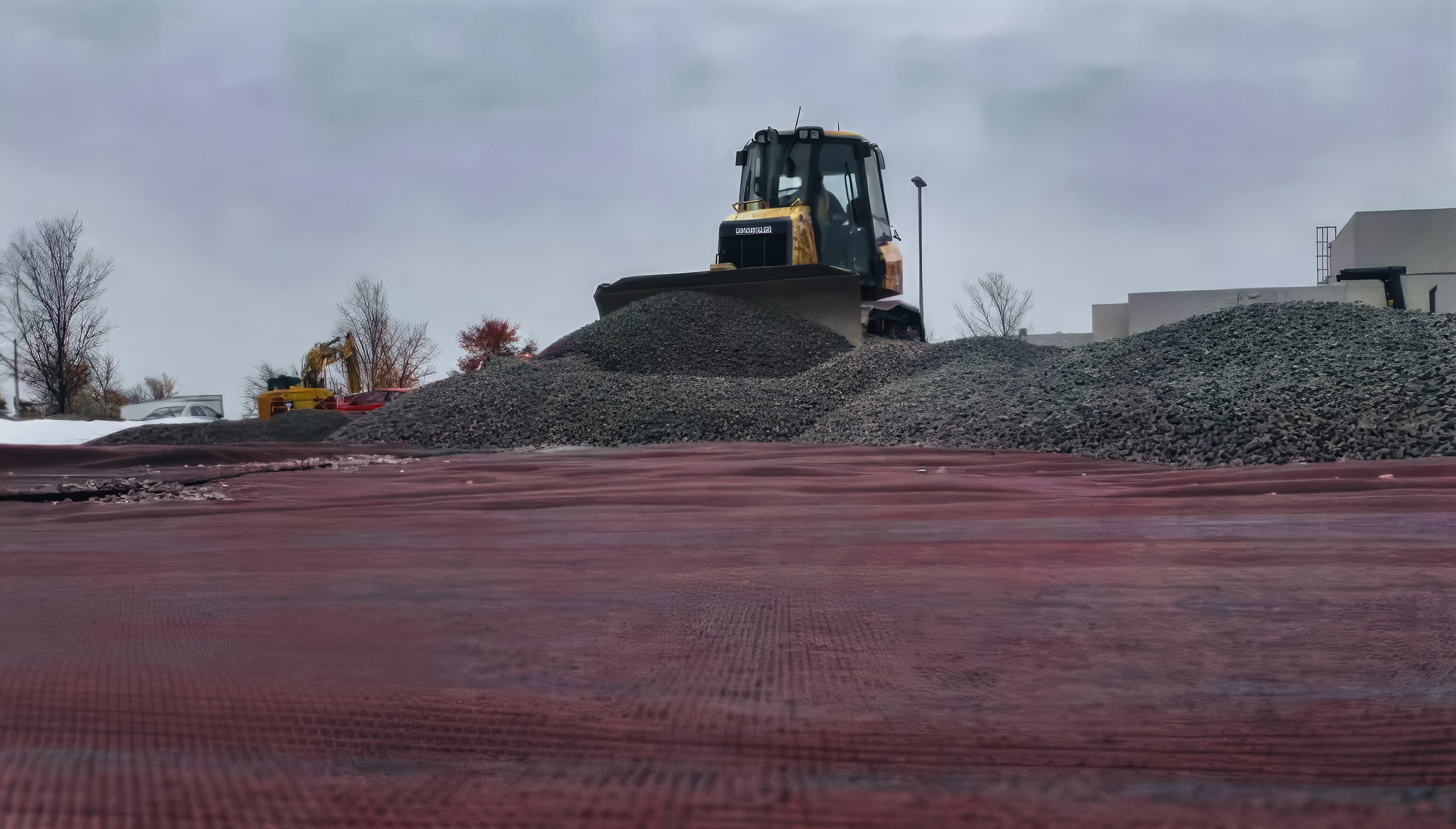 In 2012, Mississauga's IMAX parking lot implemented a low impact development system to manage stormwater, enhancing water quality and maintaining pavement integrity.